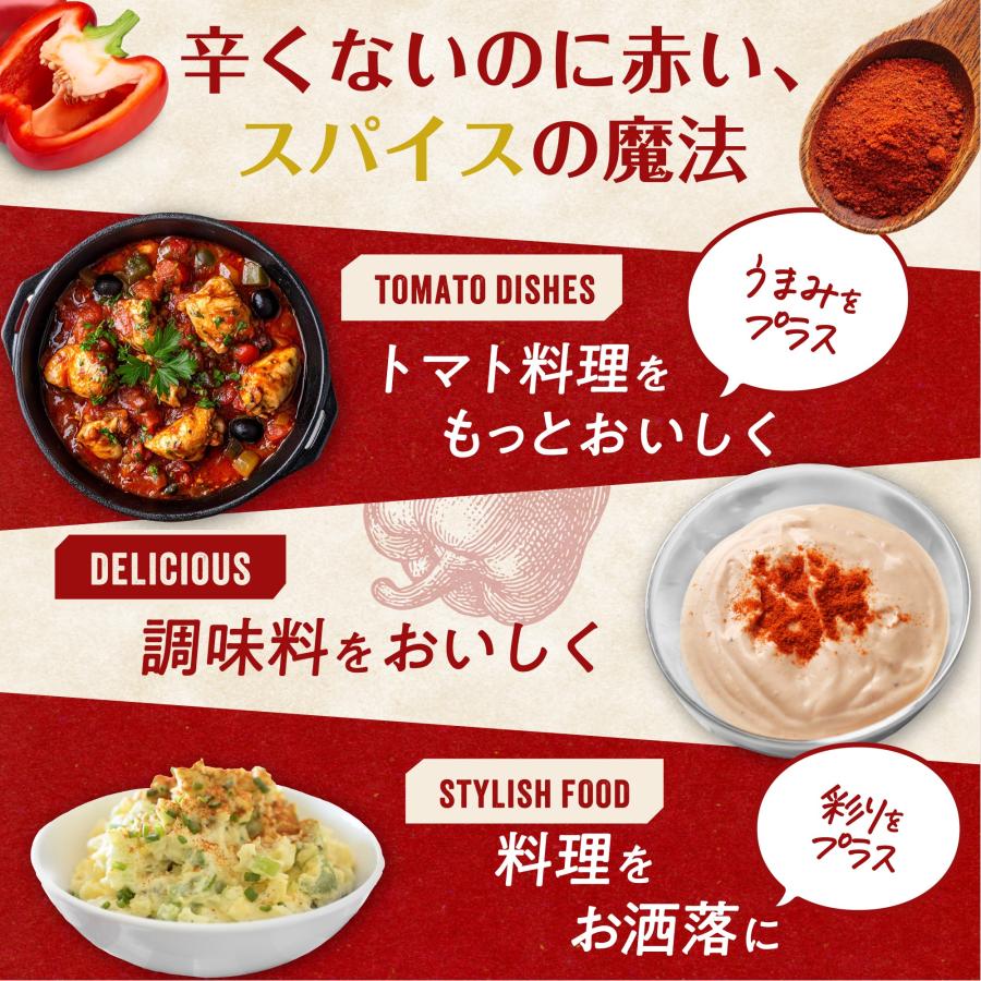 パプリカパウダー 100g パプリカ 赤色 色付け 粉末 ぱぷりか 自社農薬検査合格 スパイスカレー レビュープレゼント SPANION | SPANION | 06