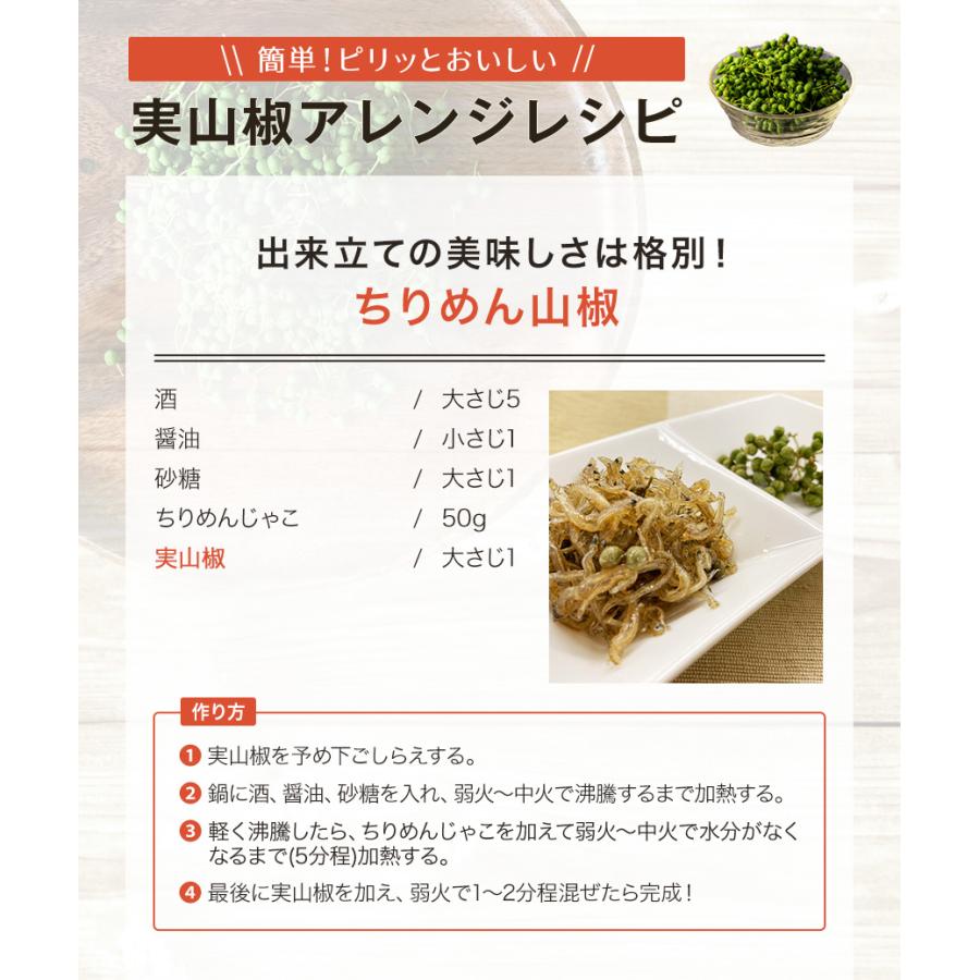 2026年産 ぶどう山椒 実山椒 山椒の実 500g レシピ付き 冷凍便 篠畑農園 山椒 送料無料 SPANION 爆買 | SPANION | 09