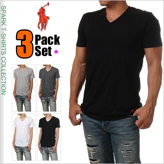 ラルフローレン Vネック Tシャツ Polo Ralph Lauren 半袖 無地 Tシャツ メンズ 大きいサイズ ブラック ホワイト 黒 白 ブランド 3枚セット Pol152 スパーク 通販 Yahoo ショッピング