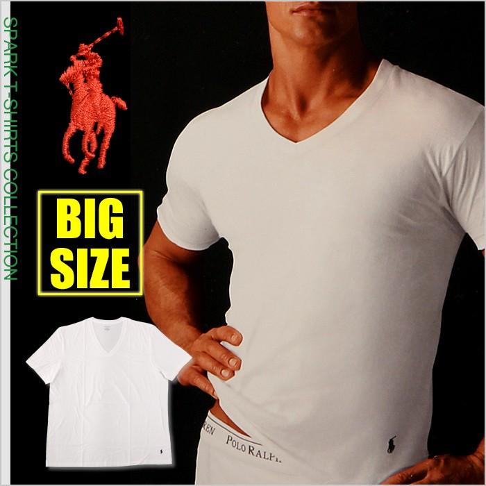 ラルフローレン Vネック Tシャツ メンズ 大きいサイズ Polo Ralph Lauren 半袖 無地 ビッグサイズ Tシャツ インナー ホワイト 白 2枚セット Xl 2xl 3xl 4xl Tee Prl Ry06 スパーク 通販 Yahoo ショッピング