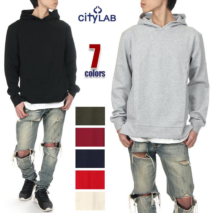 city LAB CITY パーカー メンズ レディース ロング丈 サイド city LAB CITY パーカー メンズ レディース ロング丈 サイド