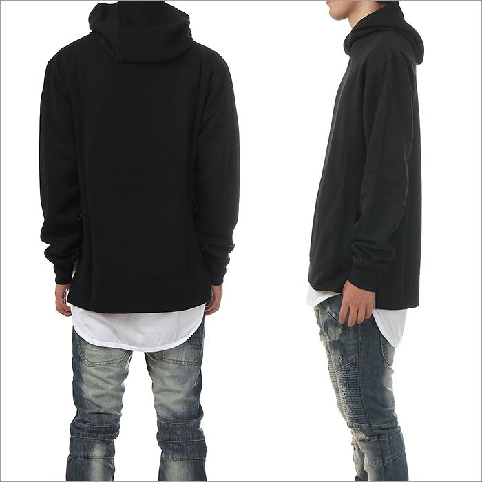 CITY LAB パーカー メンズ レディース ロング丈 サイドジップ シティラブ プルオーバー パーカー 大きいサイズ 無地 USA