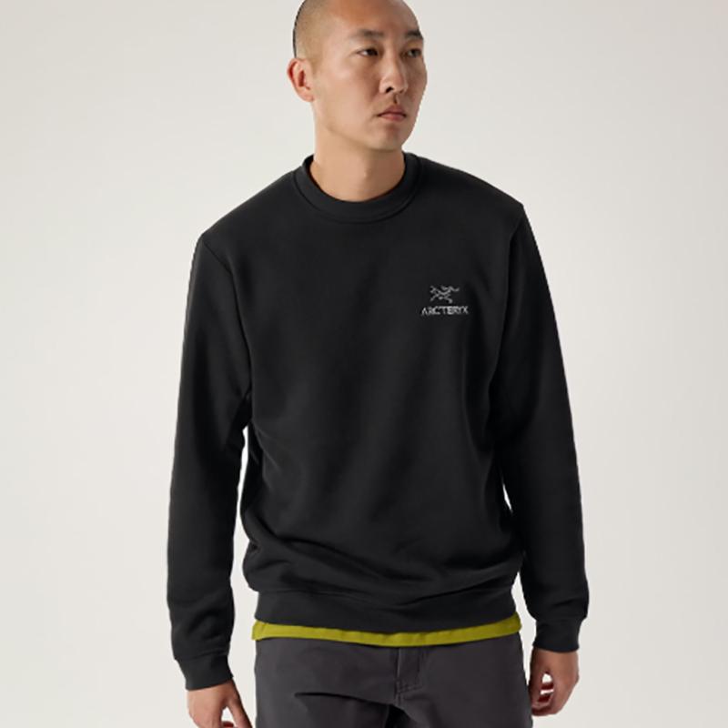 Sサイズ ARC'TERYX アークテリクス エンブレムフリースクルー 黒 ARC'TERYX（アークテリクス） エンブレム フリース クルー EMBLEM