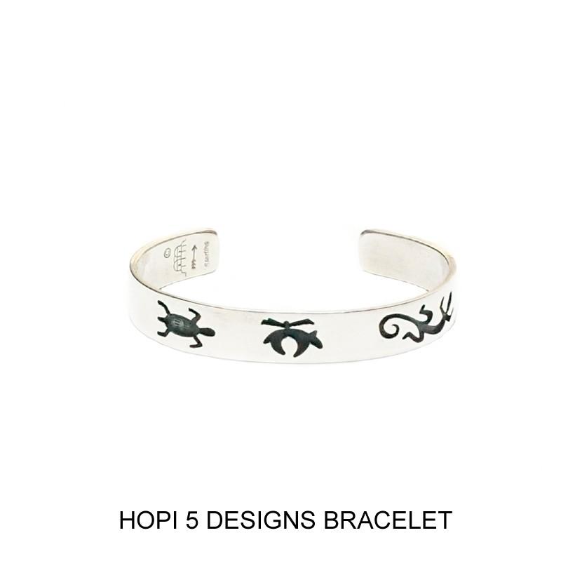 HOPI 5 DESIGNS BRACELET ブレスレット SILVER