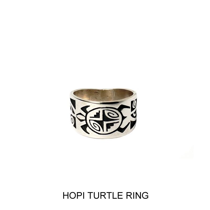 HOPI ホピ インディアン TURTLE RING リング SILVER RAY