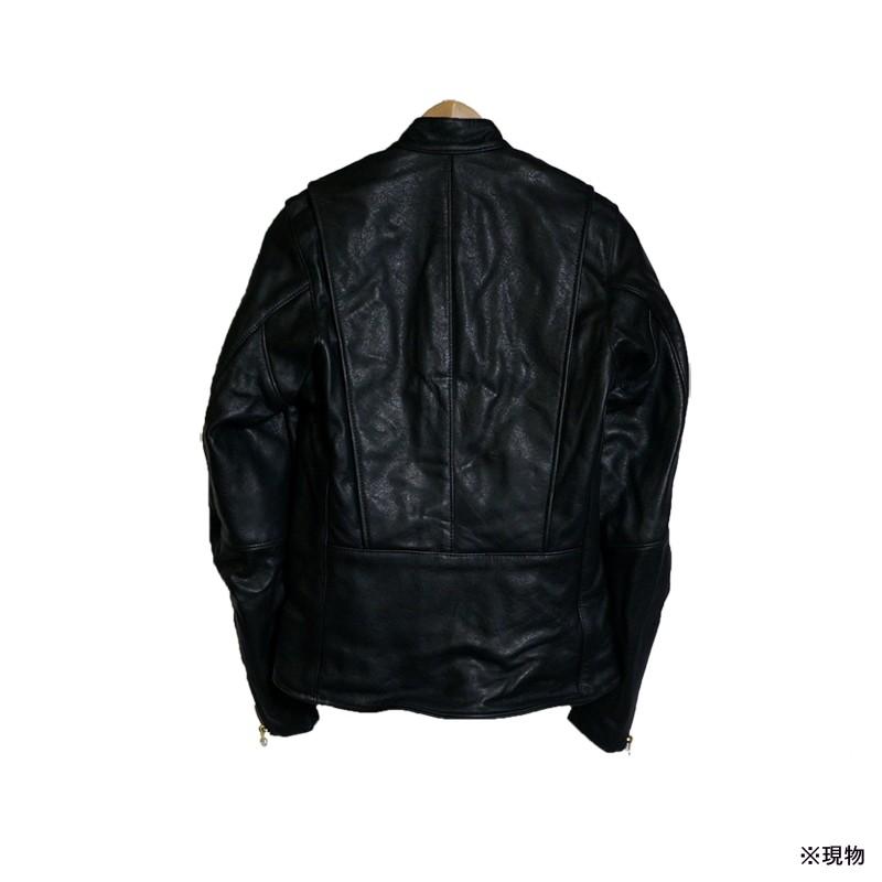 VANSON バンソン MODEL AR2F SINGLE RIDERS JACKET シングル ライダース ジャケット BLACK 34の画像