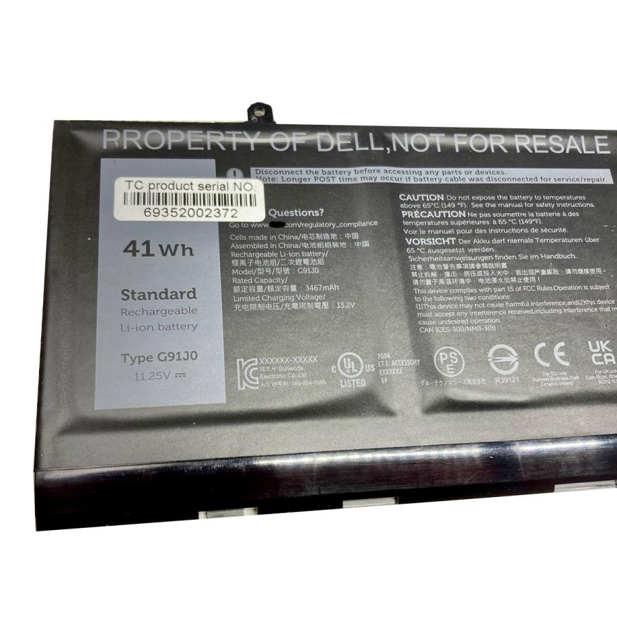 DELL（デル） G91j0 11.25V 41Wh dell 純正 ノートPC ノートパソコン