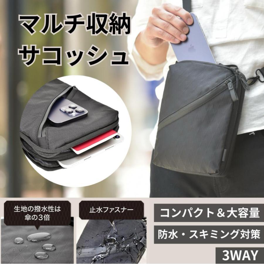 MonoMax掲載 スマホポーチ スマホショルダー メンズ スキミング防止