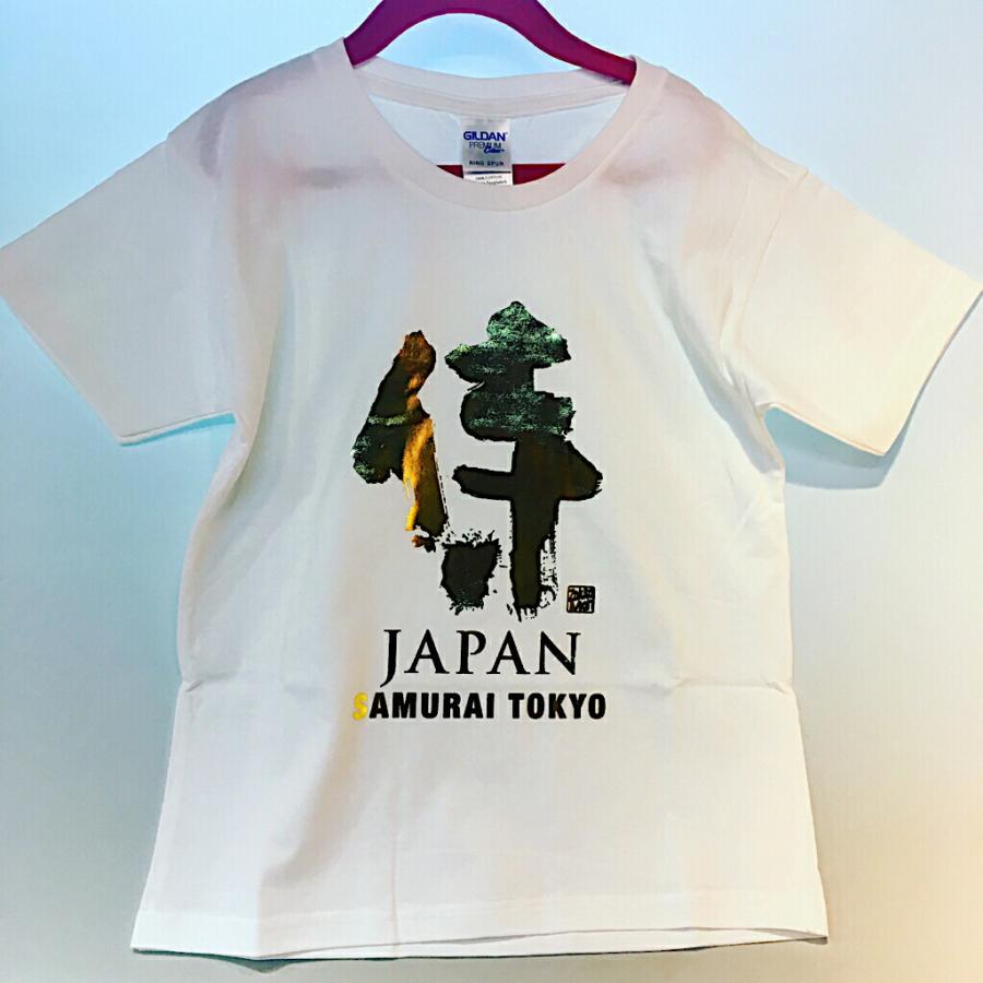 KIDS キッズ 子供 侍 金箔 gold Tシャツ TOKYO JAPAN 日本 東京 浅草 原宿 人気 お土産｜sparkle｜02