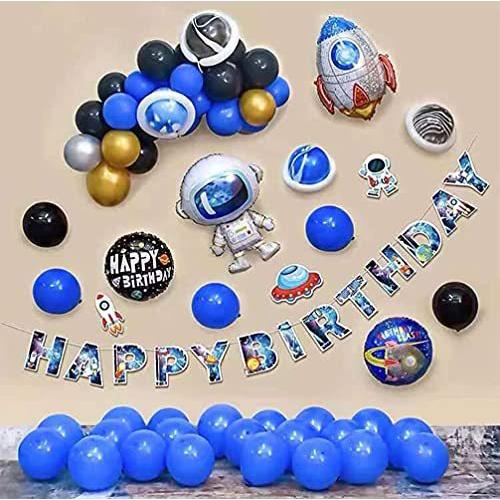 人気提案 バッグ N A Simba 誕生日 風船 Happy Birthday 飾り付け バルーン パーティー 装飾 バースデー 飾り ウェディング 記念日 ブルー 宇宙飛行 Www Threeriversofs Com