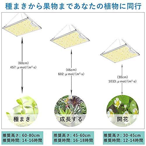 植物育成ライト Led光合成ライト 5 1000w 3000k Samsungライトチップ フルスペクトル ライトチップ 光補足 屋内栽培用 調光可能 輝く高品質な 屋内栽培用