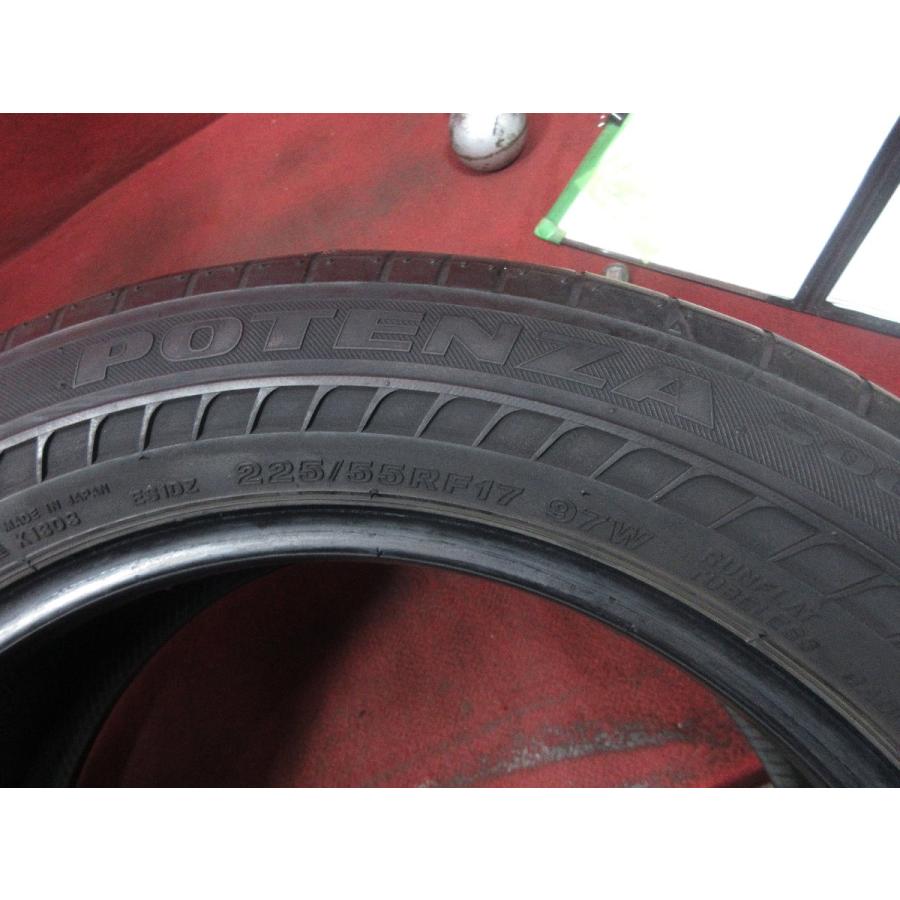 タイヤ 2本 225/55RF17 ブリジストン ポテンザ POTENZA S001 RFT ラン 