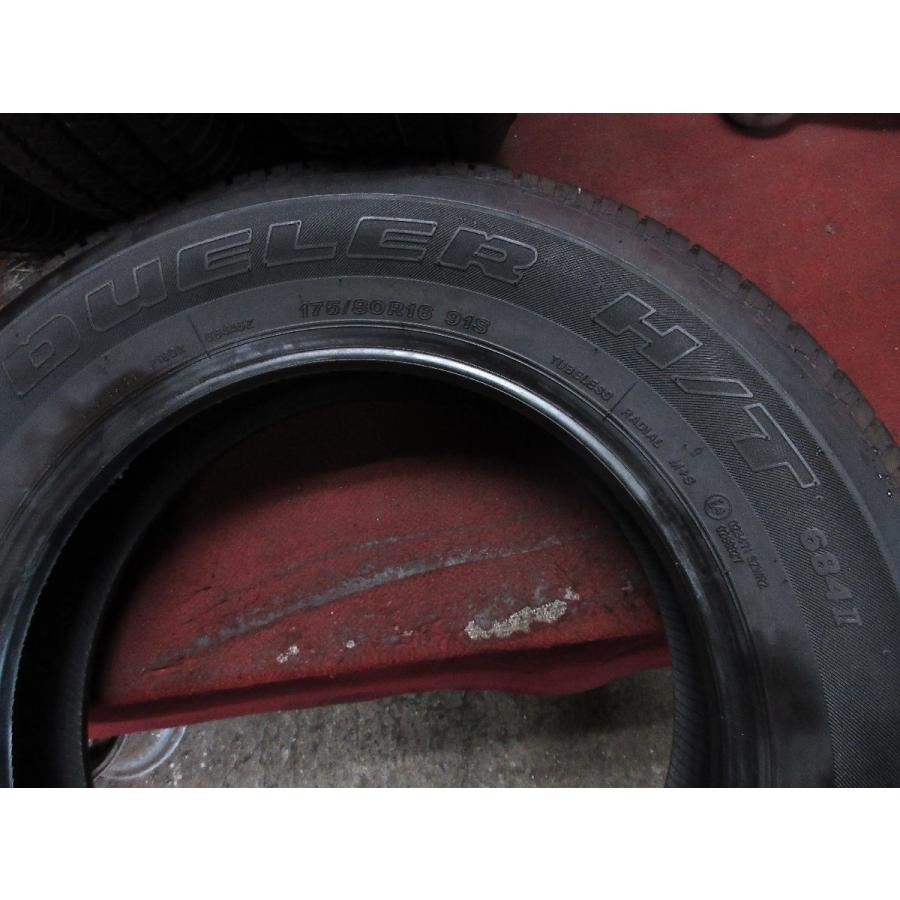 タイヤ 4本 175/80R16 ブリジストン デューラー DUELER H/T 2018年  バリ バリ山 溝アリ 送料無料★13766T_8