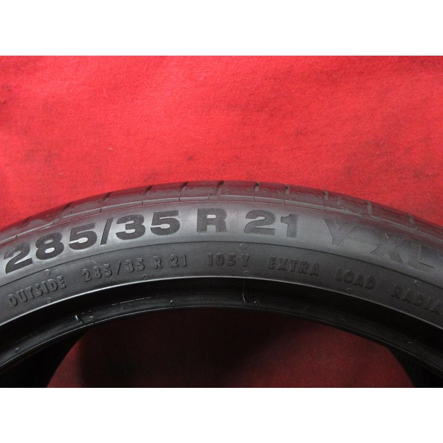 タイヤ 2本 285/35R21 コンチネンタル CONTISPORT CONTACT +5 バリ山 