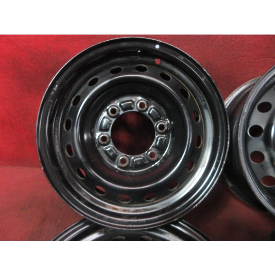 中古 スチール ホイール と カバー 4本 トヨタ ハイエース 200系 純正  15×6J 6穴 PCD 139.7 +35 ハブ径 106◆51118H (Q) 15インチ 中古ホイールの画像