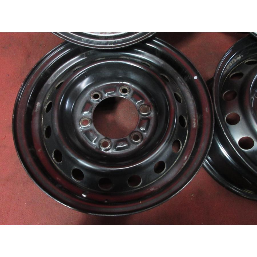 中古 スチール ホイール と カバー 4本 トヨタ ハイエース 200系 純正  15×6J 6穴 PCD 139.7 +35 ハブ径 106◆51118H (Q) 15インチ 中古ホイールの画像