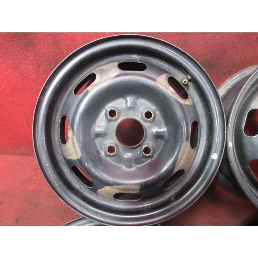 中古 スチール ホイール 4本 マツダ デミオ DW系 純正 13×4.5J 4