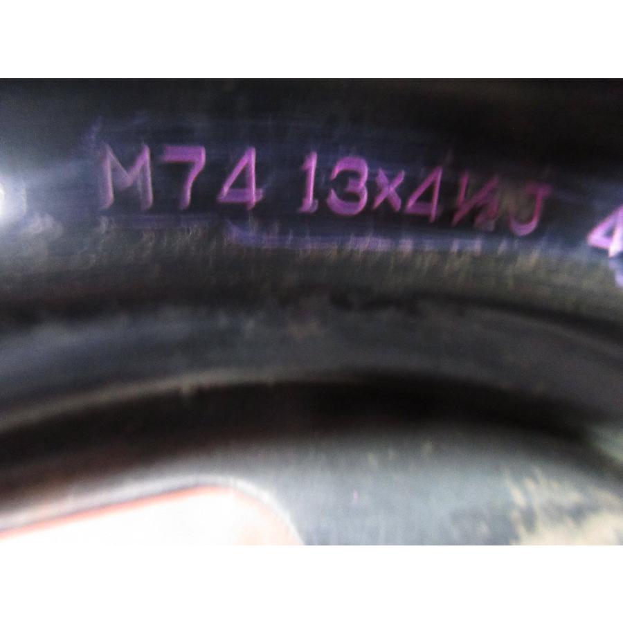 中古 スチール ホイール 4本 マツダ デミオ DW系 純正 13×4.5J 4穴 PCD 