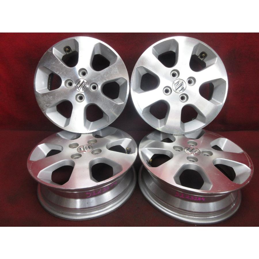 中古 ホイール 4本 スズキ純正 14×4.5 4穴 100 +50 ハブ径 54 ラパン