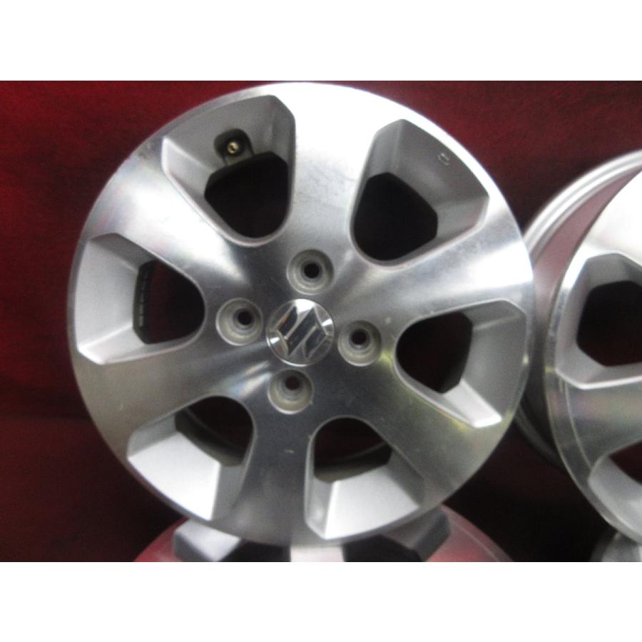 中古 ホイール 4本 スズキ純正 14×4.5 4穴 100 +50 ハブ径 54 ラパン
