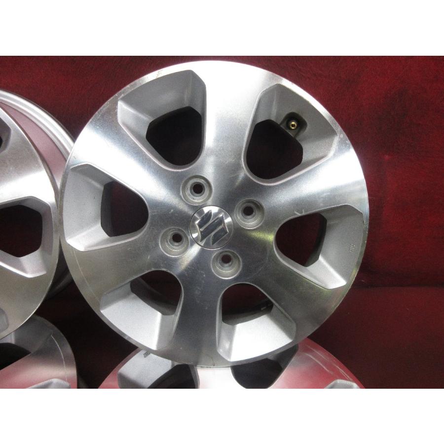 中古 ホイール 4本 スズキ純正 14×4.5 4穴 100 +50 ハブ径 54 ラパン