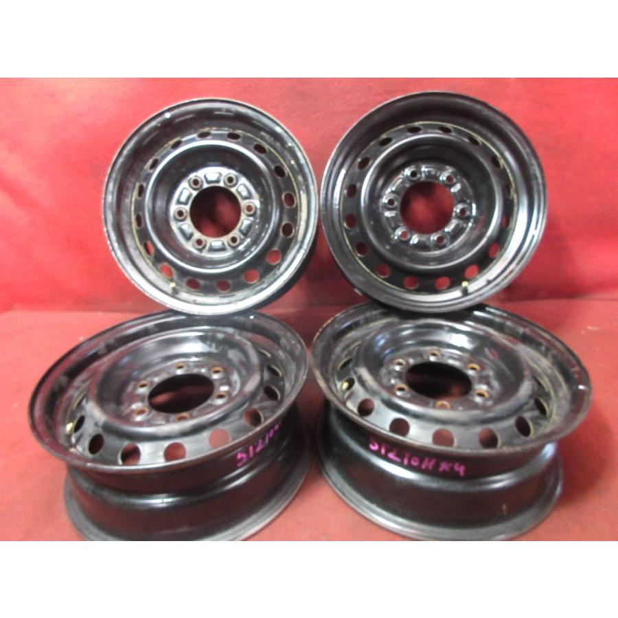 中古 スチール ホイール 4本 トヨタ 200系 ハイエース 純正 15×6J 6穴 PCD 139.7 +35 ハブ径 106◆51270H 15インチ 中古ホイールの画像