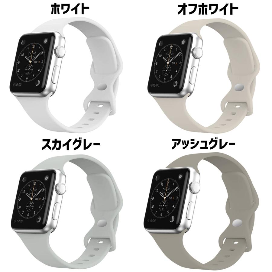 アップルウォッチ バンド ベルト apple watch シリコン 40mm 44mm 41mm 45mm シンプル スポーツ｜sparksstore｜33