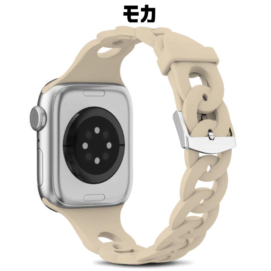 アップルウォッチ バンド シリコン apple watch ベルト レディース 40mm 41mm おしゃれ 女性｜sparksstore｜21