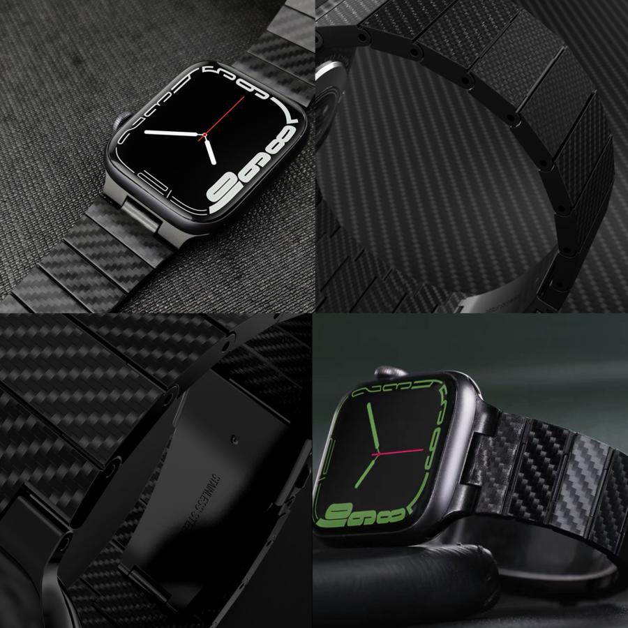 Apple Watch Series 44 45カーボンファイバーバンド色選べる Apple Watchを格上げするプレミアムバンド Just Mobile(ジャスト