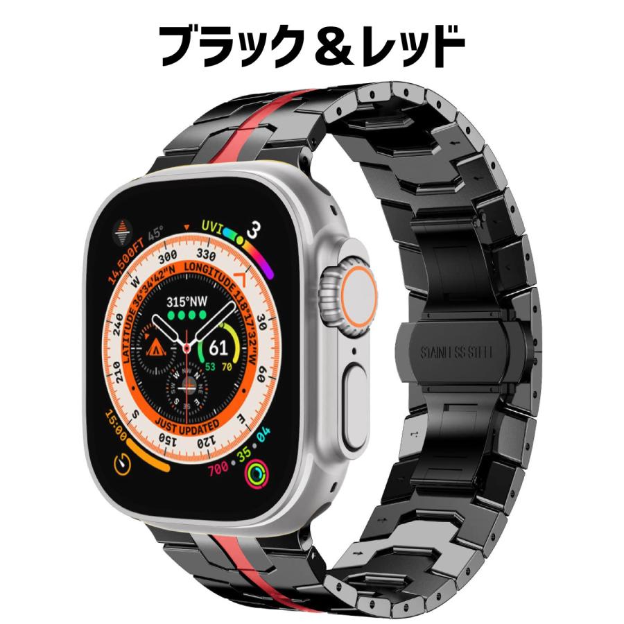 アップルウォッチ バンド apple watch ベルト ステンレス 45mm 44mm 49mm 41mm 40mm 高級 シリーズ9 8 7 se メタル｜sparksstore｜16