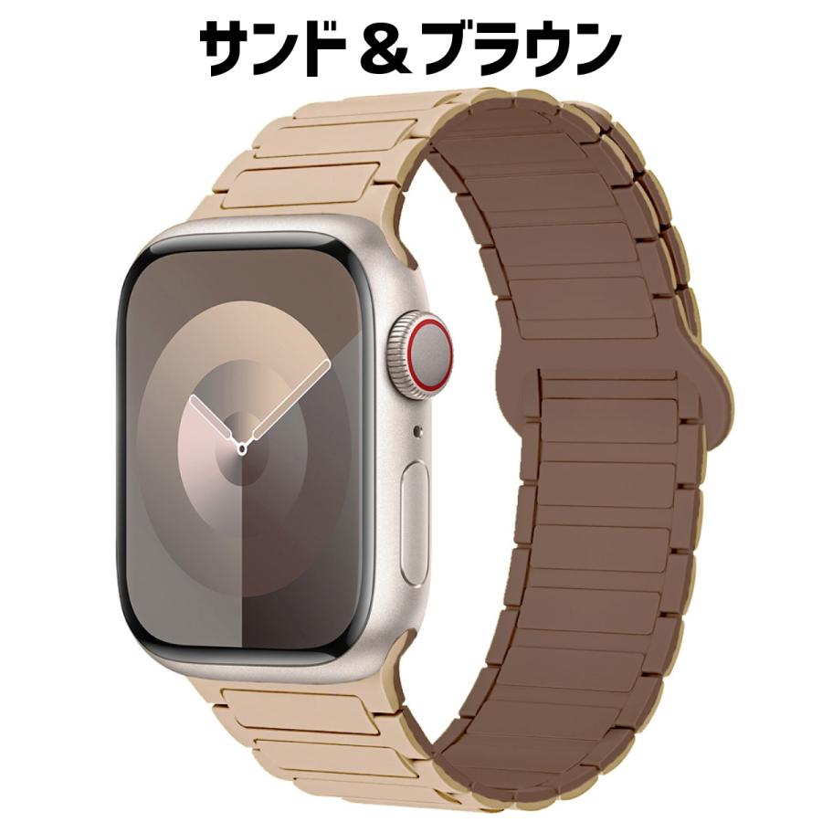 アップルウォッチ バンド apple watch ベルト シリコン 45mm 44mm 46mm se 10 マグネット | Apple Watch | 22