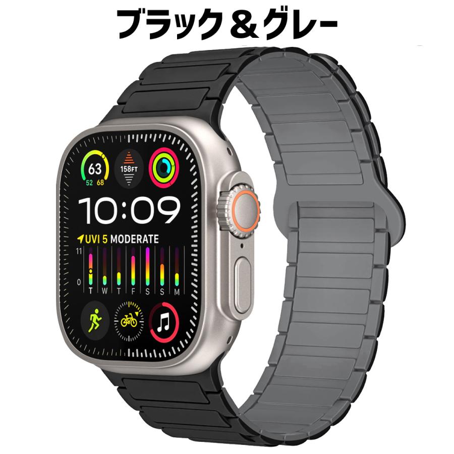 アップルウォッチ バンド apple watch ベルト シリコン 45mm 44mm 46mm se 10 マグネット | Apple Watch | 15