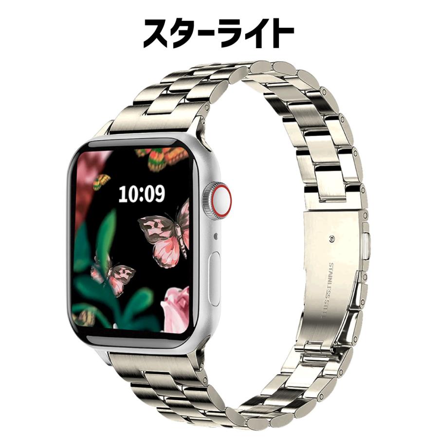 アップルウォッチ バンド ステンレス applewatch ベルト スリム 工具不要 高級 レディース 女性 40mm 41mm｜sparksstore｜26