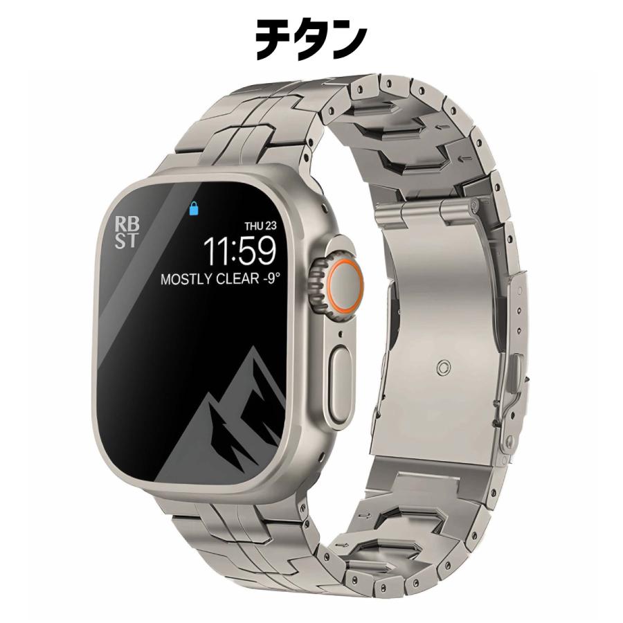 Apple Watch アップルウォッチ バンド applewatch チタン ベルト 44mm 