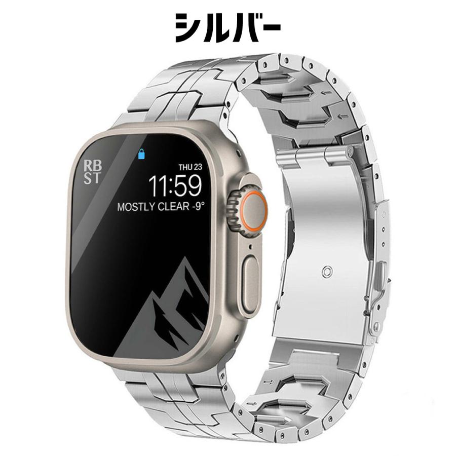 アップルウォッチ バンド ベルト apple watch チタン 44mm 45mm 49mm 40mm 41mm｜sparksstore｜21