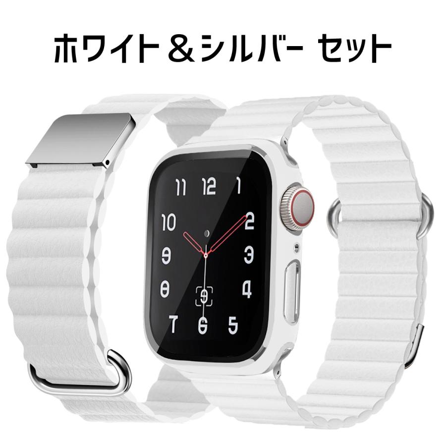 アップルウォッチ カバー バンド セット applewatch ベルトレザー 41mm 40mm 44mm 45mm｜sparksstore｜21