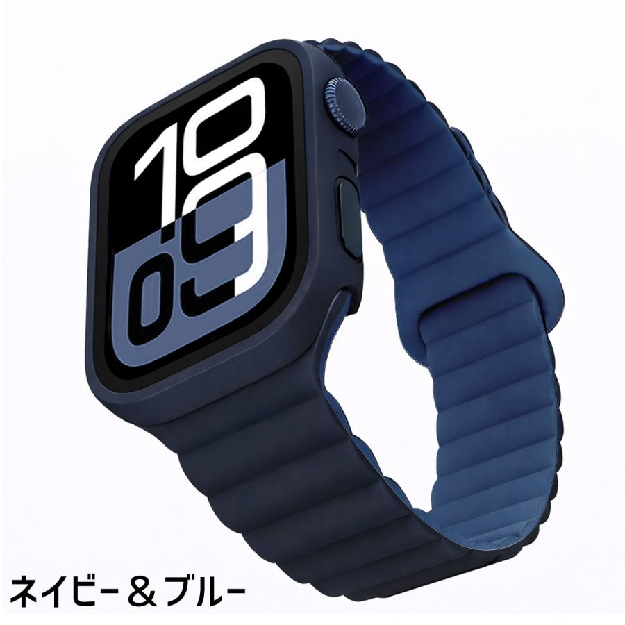 アップルウォッチカスタムカバー　ベルトセット　シュプリームブルー Apple Watch アップルウォッチ カバー バンド applewatch ベルト