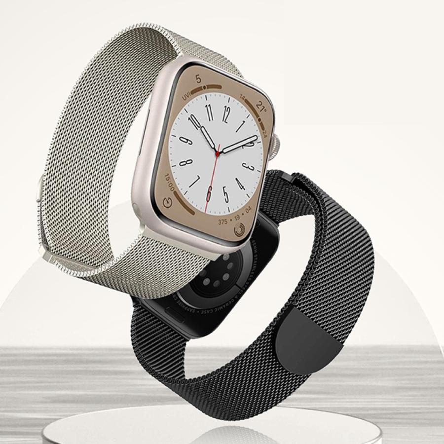 アップルウォッチ バンド apple watch ステンレス メッシュ ベルト ミラネーゼ マグネット se | Apple Watch | 10