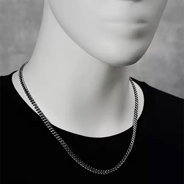 新しいスタイル シルバー925 4面カット キヘイチェーン 喜平ネックレス 幅約3 8mm いぶし磨き仕上げ 長さ45cm Sv925 鎖 メンズ ネックレスチェーン Www Oroagri Eu