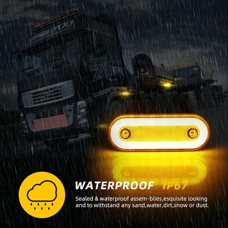 スーパーブライト 12V 24V 兼用 車 トラック LED サイドマーカー デイ