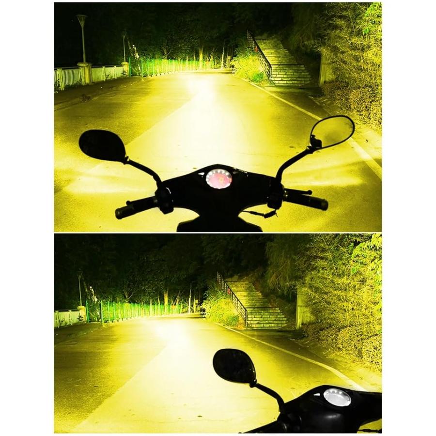 バイクにも最適 H7 LED ヘッドライト 車 バイク イエロー 黄色 12V 直流車用 爆光 バイク用 車用 ファンレス バルブ 1個｜spb｜10