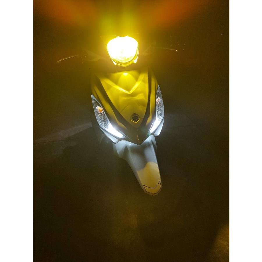 スーパーブライト H4 LED ヘッドライト バイク 黄色 イエロー 12V