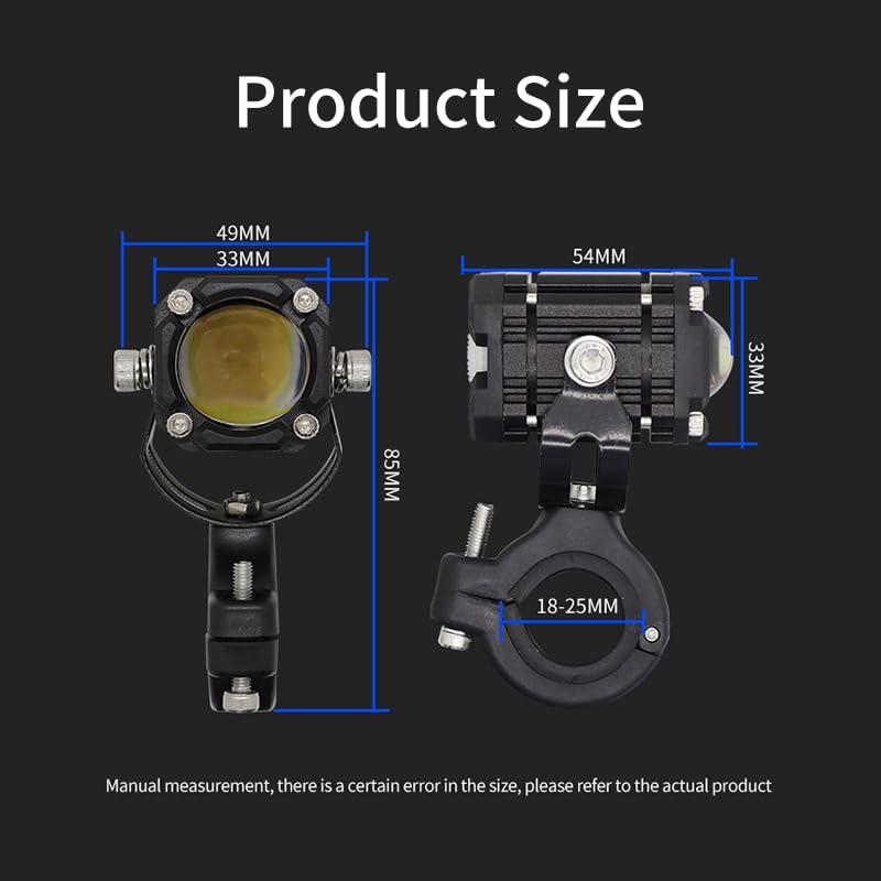 LED フォグランプ ヘッドライト バイク 車 ホワイト イエロー ブルー