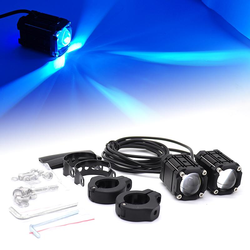 LED フォグランプ ヘッドライト バイク 車 ホワイト イエロー ブルー