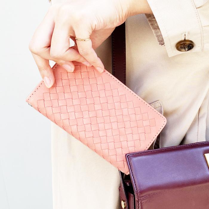 LG style L-03K ケース カバー L03K 手帳 手帳型 質がいい編み込み  