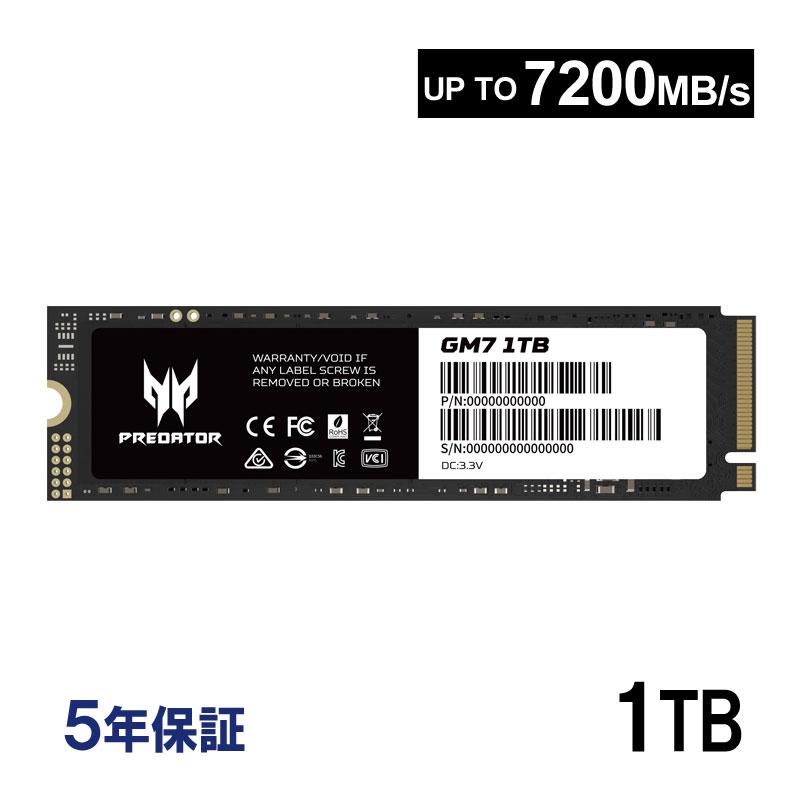 Acer Predator SSD 1TB PCIe Gen4x4 M.2 4点 内蔵型SSD Acer Predator SSD PCIe Gen4x4 M.2 GM7 Amazon.com