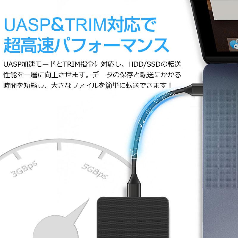 SPD ポイント5倍 2.5インチ HDD SSD 外付け ドライブケース 高速 SATA3