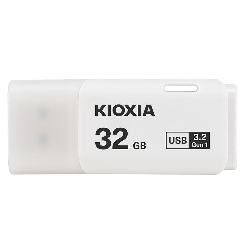 32GB USBメモリ 往復送料無料 USB3.2 Gen1 Kioxia 旧東芝メモリー 海外パッケージ 【新作入荷!!】 日本製 ホワイト キャップ式 送料無料翌日配達
