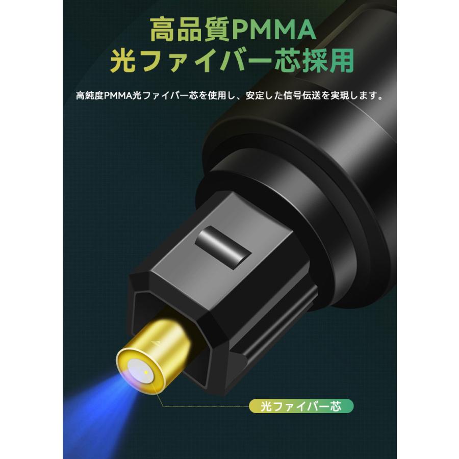 高音質 TOSLINK 光デジタルオーディオケーブル S/PDIF対応 Dolby 5.1