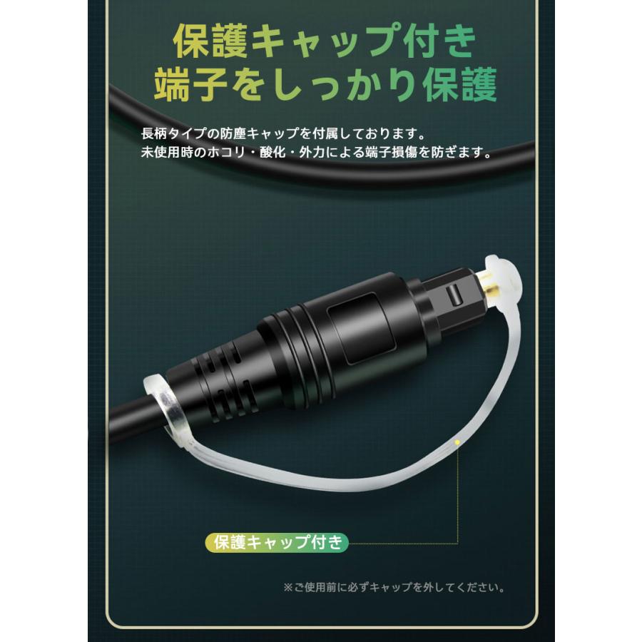 高音質 TOSLINK 光デジタルオーディオケーブル S/PDIF対応 Dolby 5.1